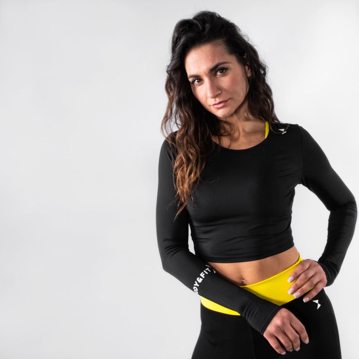 Perfection Stretch Cropped Top - Black
