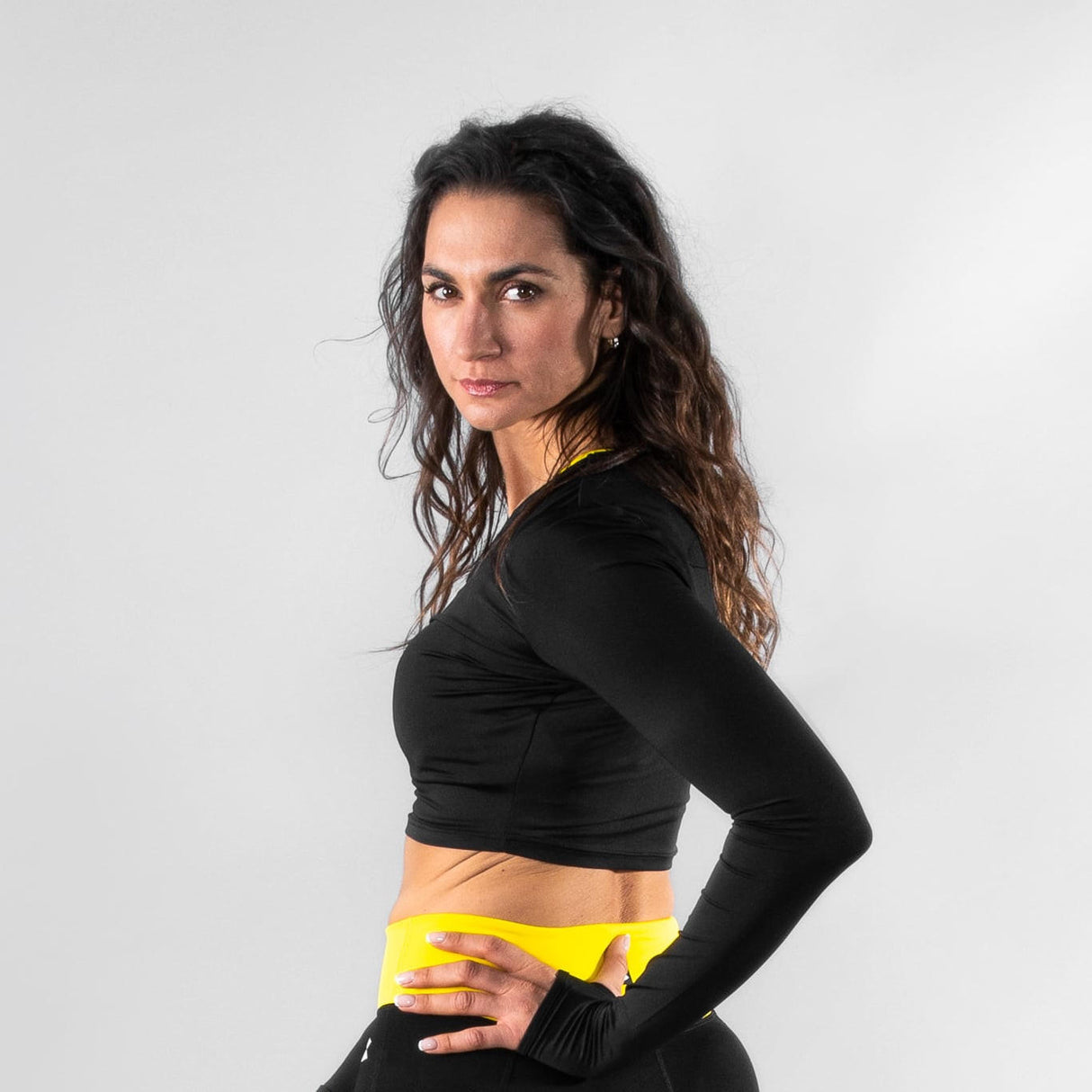 Perfection Stretch Cropped Top - Black