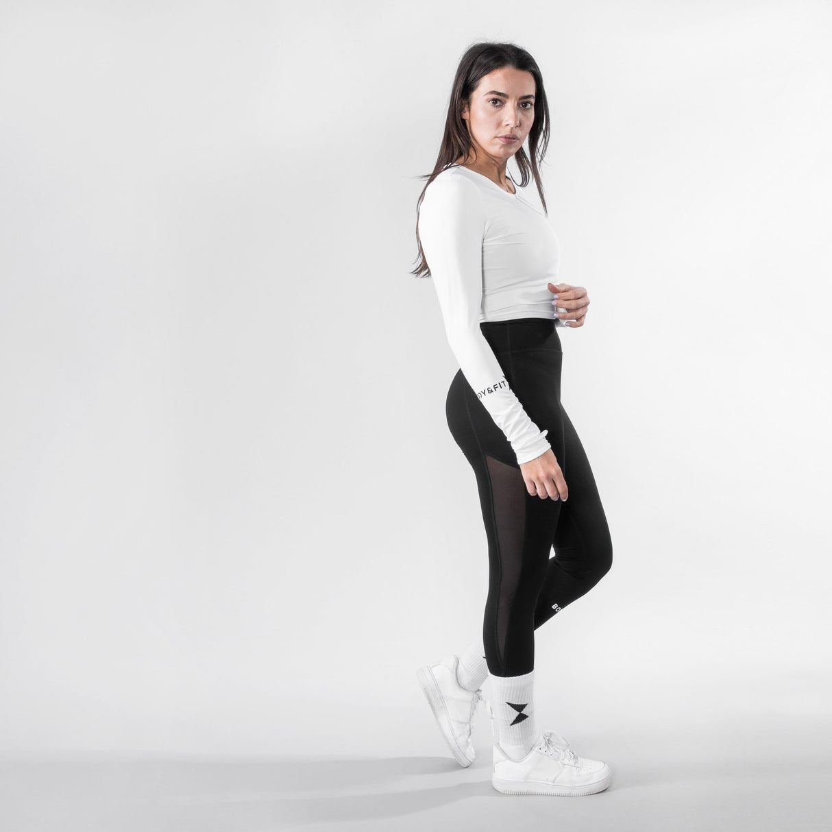 Perfection Stretch Cropped Top - White