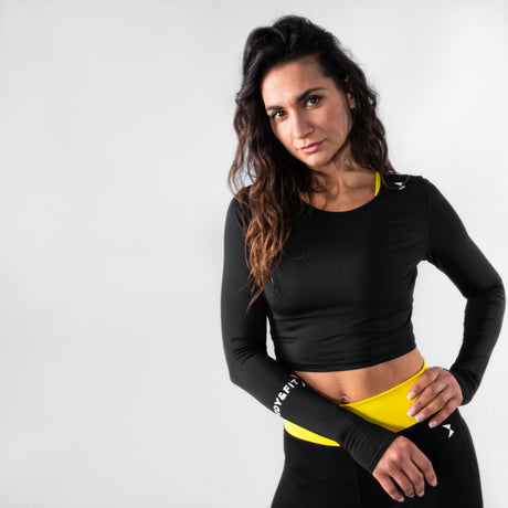 Perfection Stretch Cropped Top - Noir