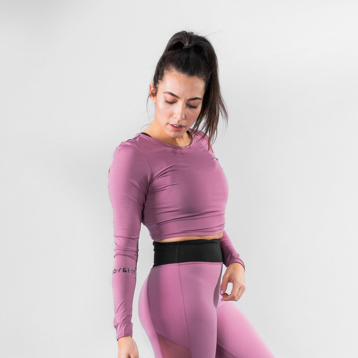Perfection Stretch Cropped Top - Mauve